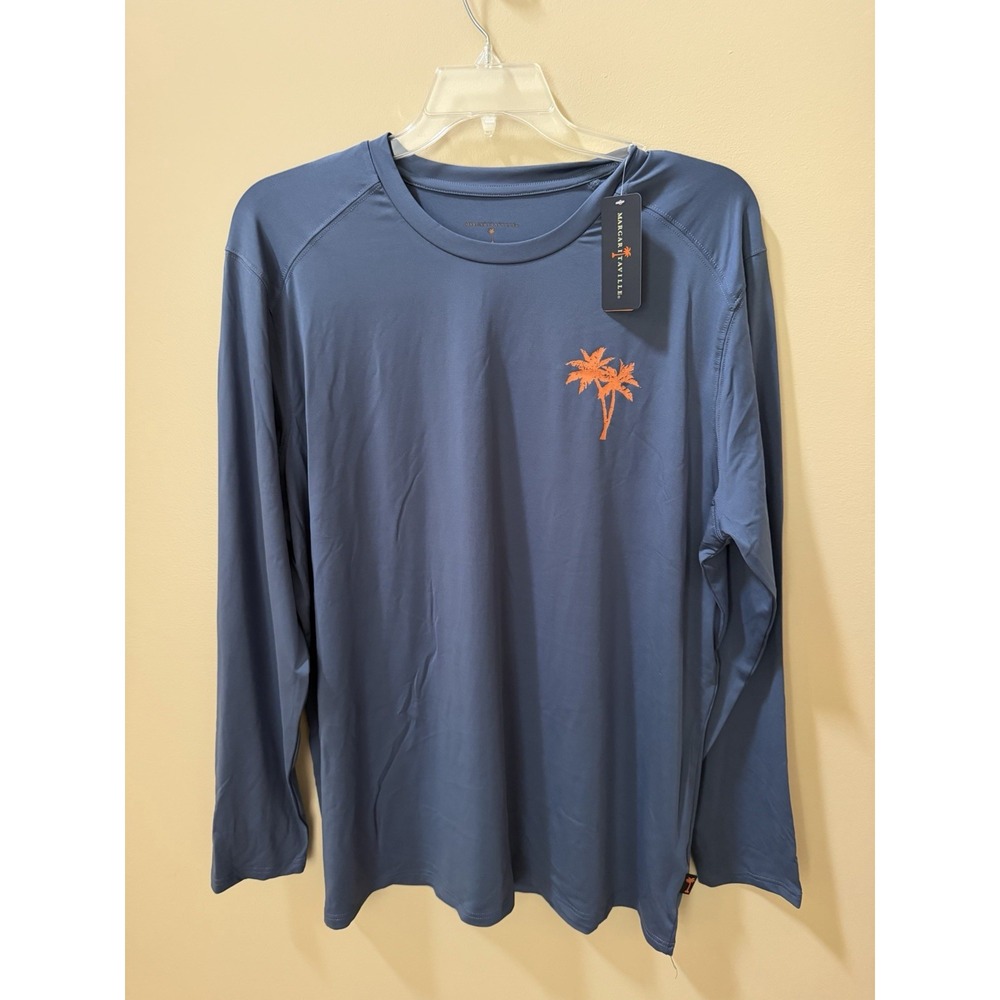 Margaritaville Men's Palm Tree UPF 50+ Moisture Wicking Long Sleeve Shirt Sz XL